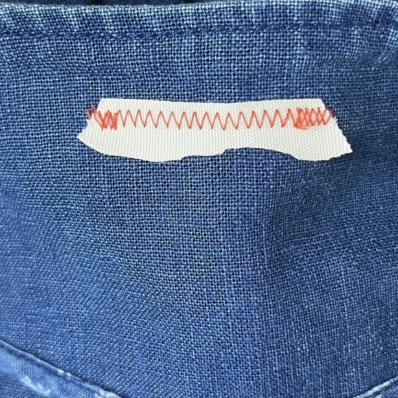 Anthropologie Hei Hei Open Jacket S/M High Plains Chambray Linen Blend Oversized - Picture 9 of 10